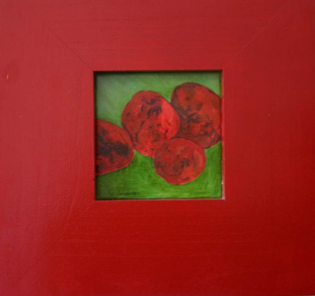 'Vegetatie 2'  (Olieverf op doek  30 cm x 30 cm) 