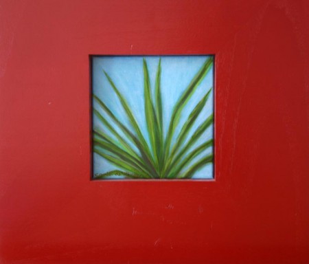 'Vegetatie 3'  (Olieverf op doek  30 cm x 30 cm) 