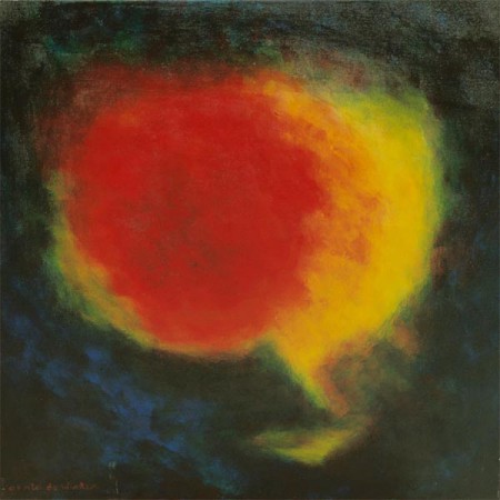  'Licht en duisternis'  (Acryl op doek  40 cm x 40 cm)